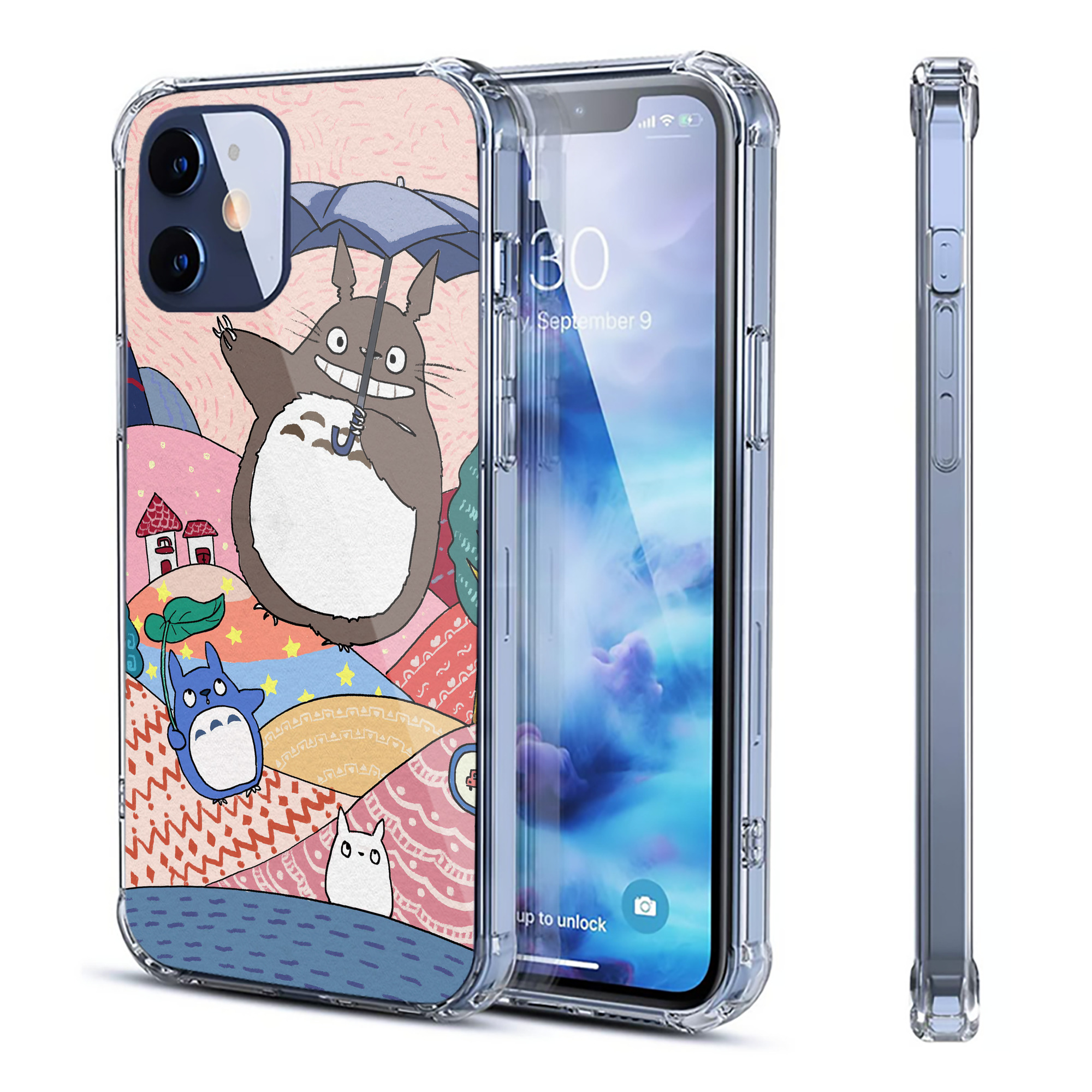（画像用） となりのトトロ 草壁メイ 草壁サツキ My Neighbor Totoro Satsuki Kusakabe Mei Kusakabe 【iPhone 12シリーズ対応】透明スマホケース（クリアソフトケース）